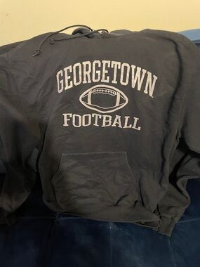 Champion Black Georgetown Football Hoodie